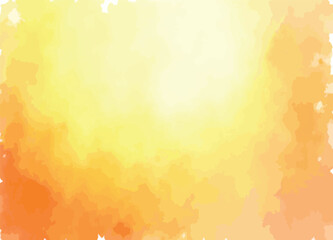 Sun-kissed watercolor background in orange and yellow