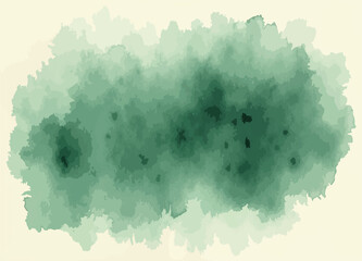 Organic forest green watercolor texture on natural paper