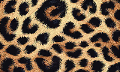 Leopard Fur Camouflage Background. Seamless Animal Wildlife Skin Pattern. Leopard Skin Texture Pattern Vector, stylish finish for fashion and textile.
