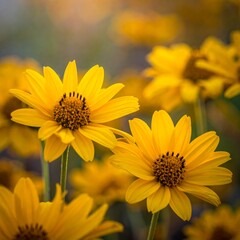 Close-up of bright yellow flowers