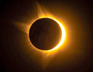 Obraz premium Solar eclipse, bright corona