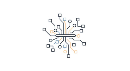 Abstract Circuit Diagram Design for Technology or Innovation.