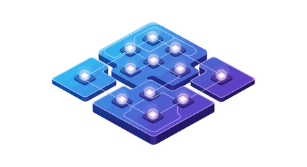 Isometric Data Structure with Connected Spheres and Platforms.