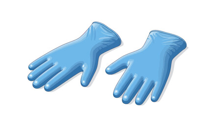 Pair of Blue Disposable Protective Gloves for Hygiene and Safety.