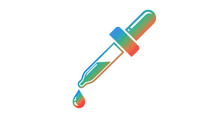 Colorful Eyedropper with Droplet and Gradient Hues.