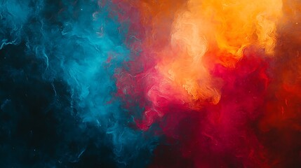 Vibrant abstract waves blending orange purple and pink high resolution picture