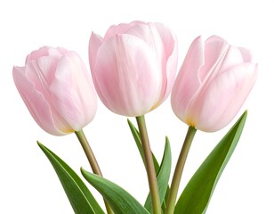 Naklejka premium Delicate Pink Tulips in a Floral Arrangement