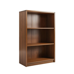 wooden shelves isolated on white