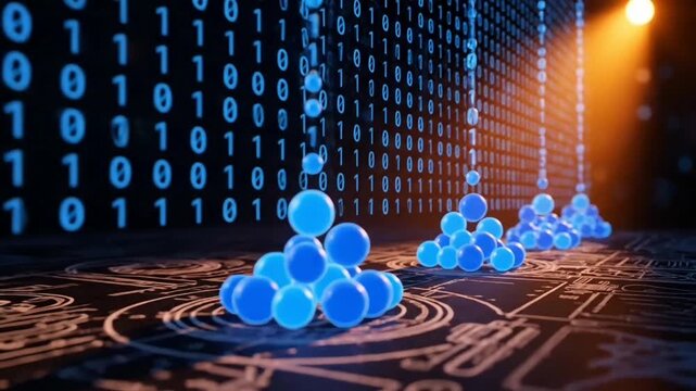 Illustrative Binary Code Clustering on a Bokeh Background