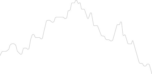 Rounded dotted line chart showing a visual zigzag pattern, indicating alternating increases and decreases in data.