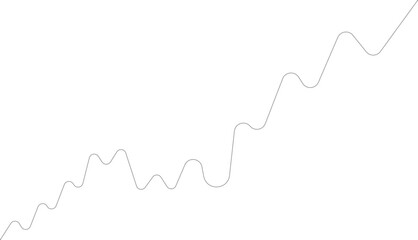 Rounded dotted line chart with a black line illustrating smooth data flow, representing the continuous movement of data points.