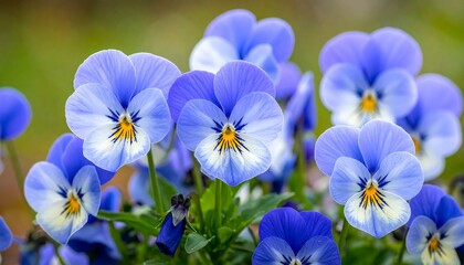 Close-up of vibrant pansies