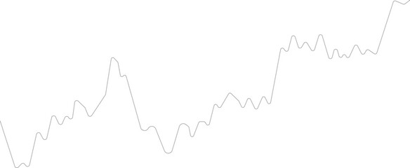 Obraz premium Rounded dotted line chart showing a growth line in an infographic style, indicating an increase in data.