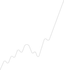 Rounded dotted line chart displaying a sharp rising line in the chart, showing a significant upward trend in the data.
