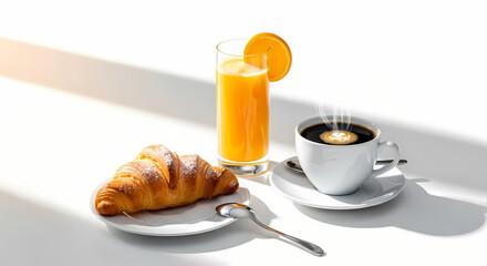 croissant and coffee