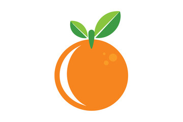 Bright orange with leaves appears vibrant and refreshing against a clean white background