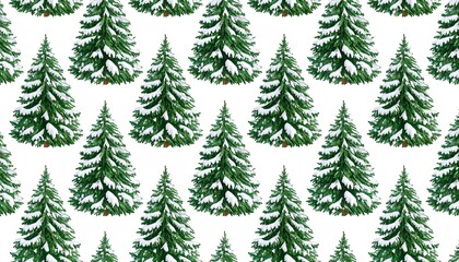 Obraz premium Christmas tree pattern on white
