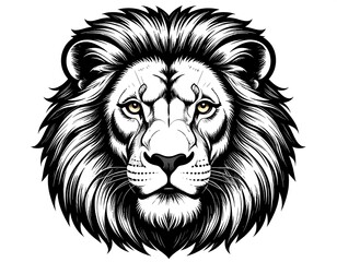 Obraz premium Detailed lion head graphic