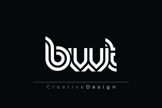 BWT Creative Unique Modern Letter Logo Design. Elegant Monogram Logo Design with Decorative Elements and Typography