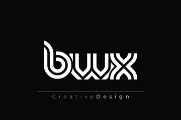 BWX Creative Unique Modern Letter Logo Design. Elegant Monogram Logo Design with Decorative Elements and Typography