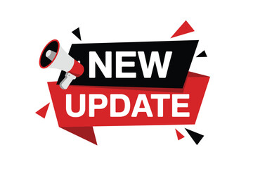 Modern minimalist new update announcement banner vector eps illustration scalable graphic vector