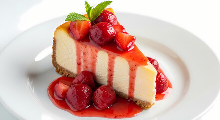 cheesecake with strawberries