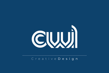 CWL Creative Unique Modern Letter Logo Design. Elegant Monogram Logo Design with Decorative Elements and Typography
