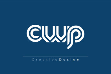CWP Creative Unique Modern Letter Logo Design. Elegant Monogram Logo Design with Decorative Elements and Typography