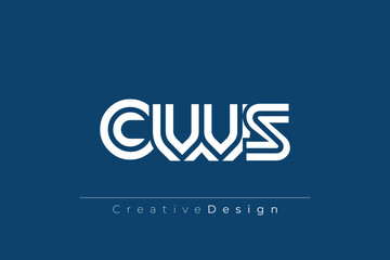 CWS Creative Unique Modern Letter Logo Design. Elegant Monogram Logo Design with Decorative Elements and Typography
