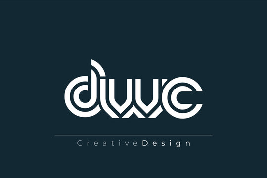 DWC Creative Unique Modern Letter Logo Design. Elegant Monogram Logo Design with Decorative Elements and Typography