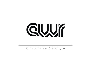 EWR Creative Unique Modern Letter Logo Design. Elegant Monogram Logo Design with Decorative Elements and Typography