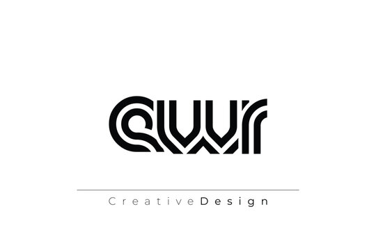 EWR Creative Unique Modern Letter Logo Design. Elegant Monogram Logo Design with Decorative Elements and Typography
