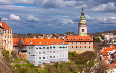 Obraz premium Cesky Krumlov Tower View, Czech Republic