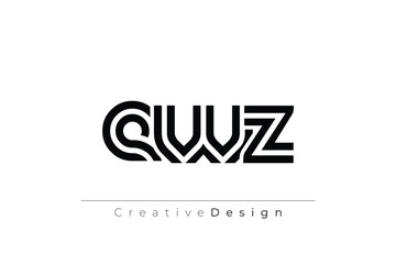 EWZ Creative Unique Modern Letter Logo Design. Elegant Monogram Logo Design with Decorative Elements and Typography