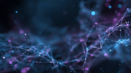 Abstract network background technology concept digital data connection system visualization wallpaper design