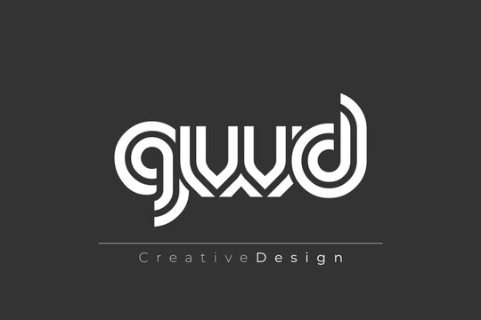 GWD Creative Unique Modern Letter Logo Design. Elegant Monogram Logo Design with Decorative Elements and Typography