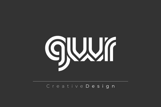 GWR Creative Unique Modern Letter Logo Design. Elegant Monogram Logo Design with Decorative Elements and Typography