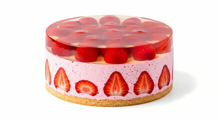 cake with cream and berries