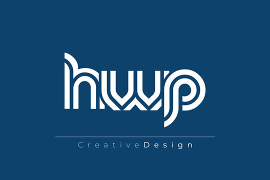 HWP Creative Unique Modern Letter Logo Design. Elegant Monogram Logo Design with Decorative Elements and Typography