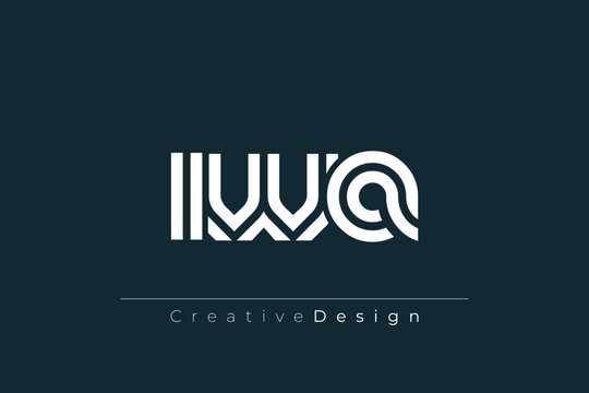 IWA Creative Unique Modern Letter Logo Design. Elegant Monogram Logo Design with Decorative Elements and Typography