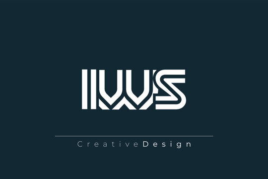 IWS Creative Unique Modern Letter Logo Design. Elegant Monogram Logo Design with Decorative Elements and Typography