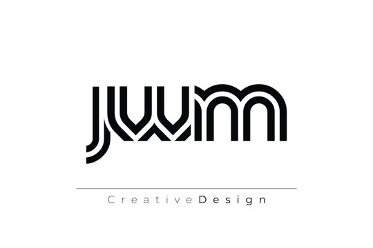 JWM Creative Unique Modern Letter Logo Design. Elegant Monogram Logo Design with Decorative Elements and Typography
