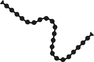 Interconnected dotted path creating an abstract stroke with a dynamic and fluid flow.