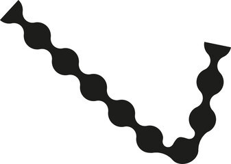 Dotted zigzag path with inconsistent angles and misaligned connections forming an unstructured sequence.