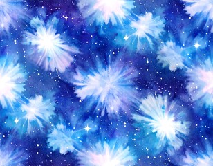 Obraz premium Abstract watercolor celestial pattern