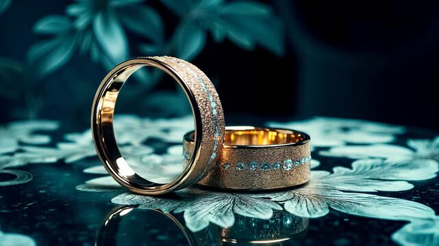 wedding engagement rings made of gold, unique original design