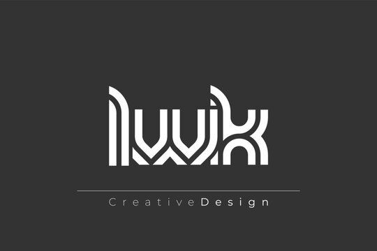 LWK Creative Unique Modern Letter Logo Design. Elegant Monogram Logo Design with Decorative Elements and Typography