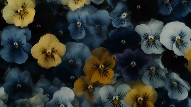 Colorful Pansies in Bloom