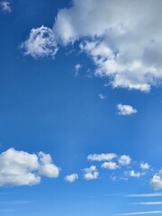 Cloudscape in Clear Blue Sky