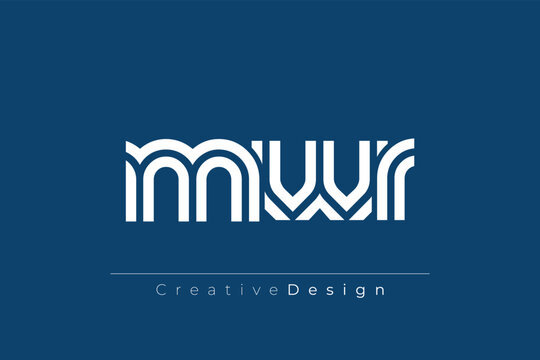 MWR Creative Unique Modern Letter Logo Design. Elegant Monogram Logo Design with Decorative Elements and Typography